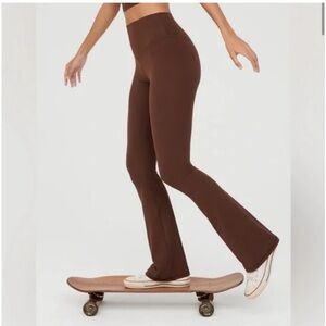 Aerie Real Me Xtra High Waisted Brown Bootcut Leggings